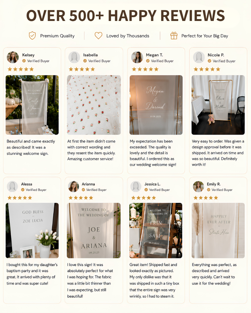 Custom wedding welcome sign