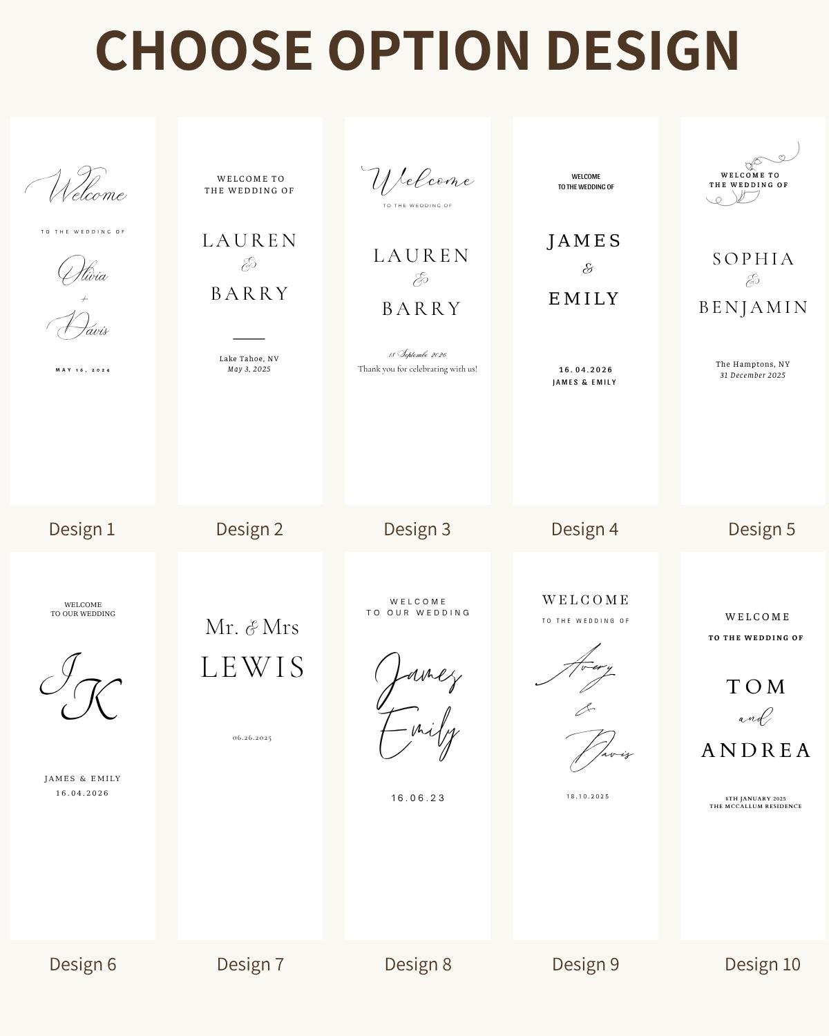 Custom Linen Wedding Sign