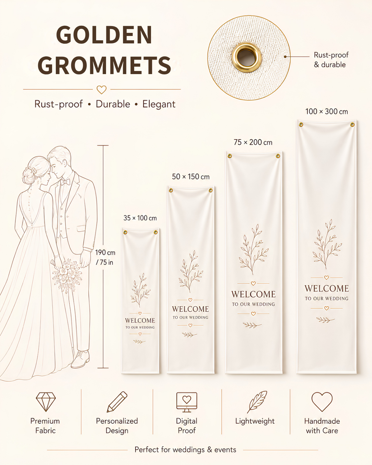 Custom Linen Wedding Sign