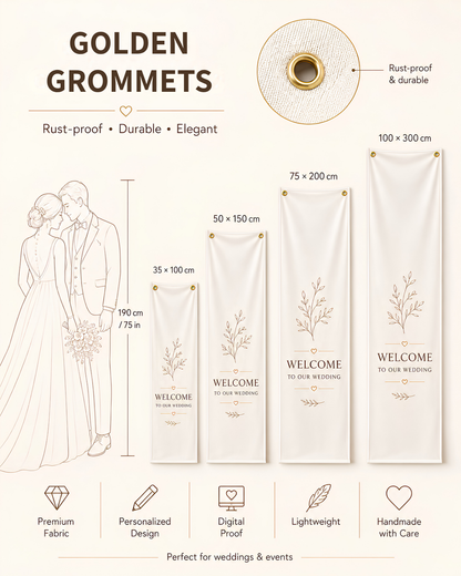 Custom Linen Wedding Sign