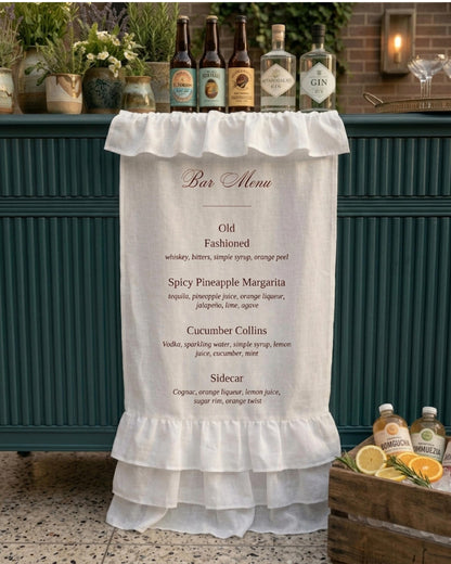 Custom Fabric Bar Menu Sign