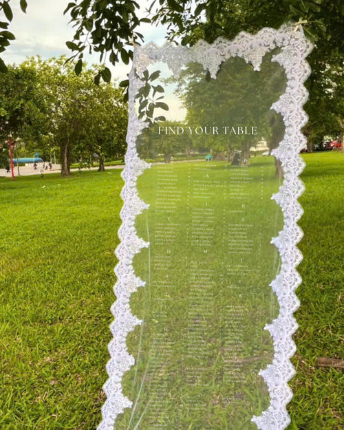 Lace Sheer Table, Sheer Table SignLace Sheer Table, Sheer Table Sign, Lace Seating Chart, Sheer Wedding Decor, Wedding Table Banner, Fabric Seating Chart