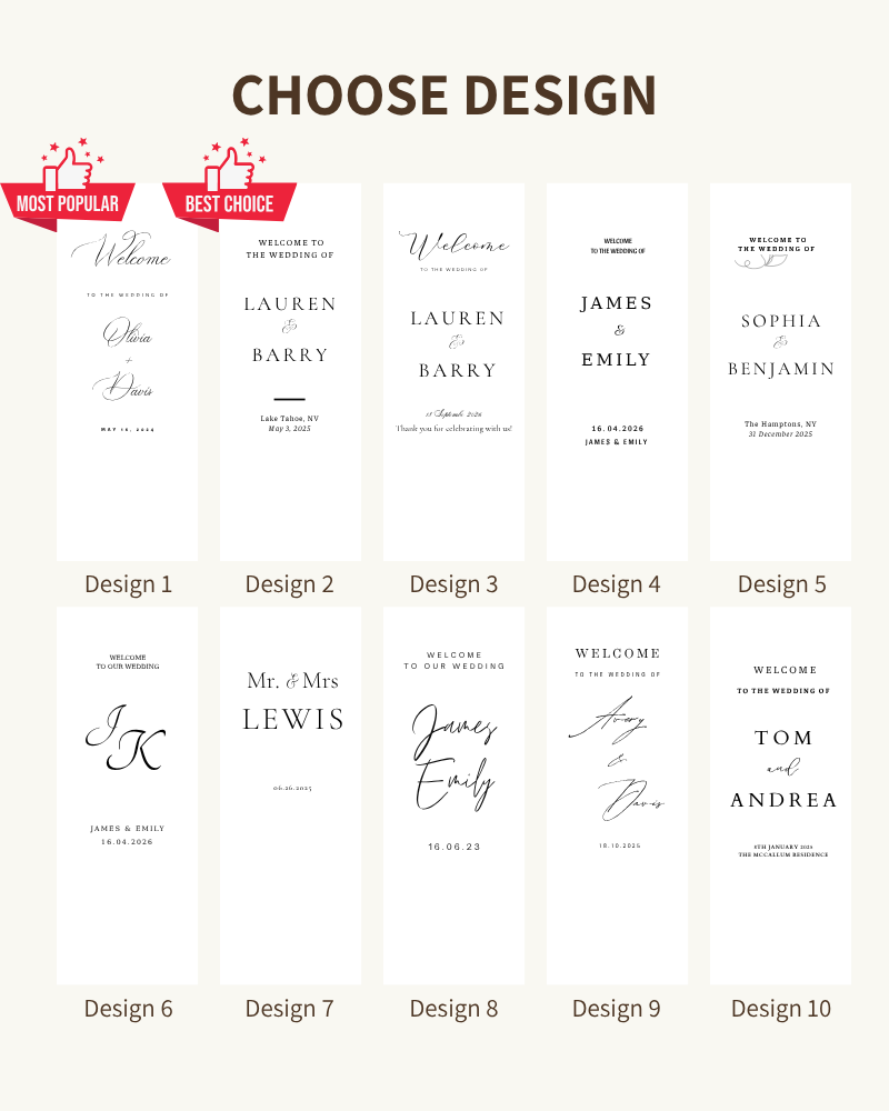 Custom wedding welcome sign