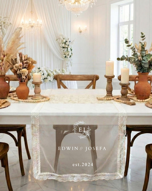 Elegant Wedding Reception Decor,Personalized Wedding Table Runner