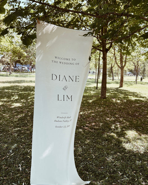 Fabric Wedding Sign, Fabric Welcome Sign, Custom Fabric Wedding Sign, Modern Wedding Welcome Sign, Wedding Welcome Sign