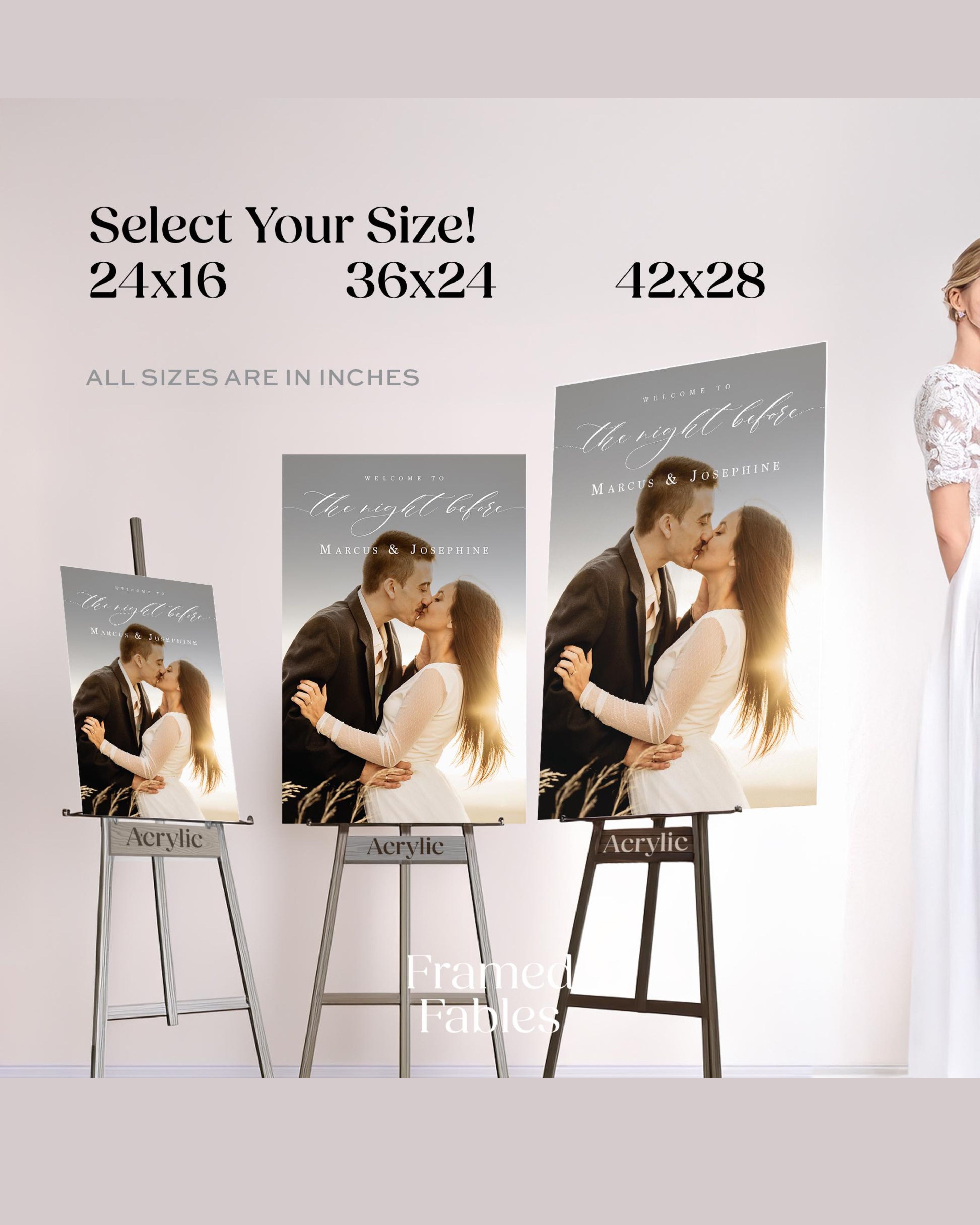 Personalized The Night Before Wedding Welcome Sign, Rehearsal Dinner Decor