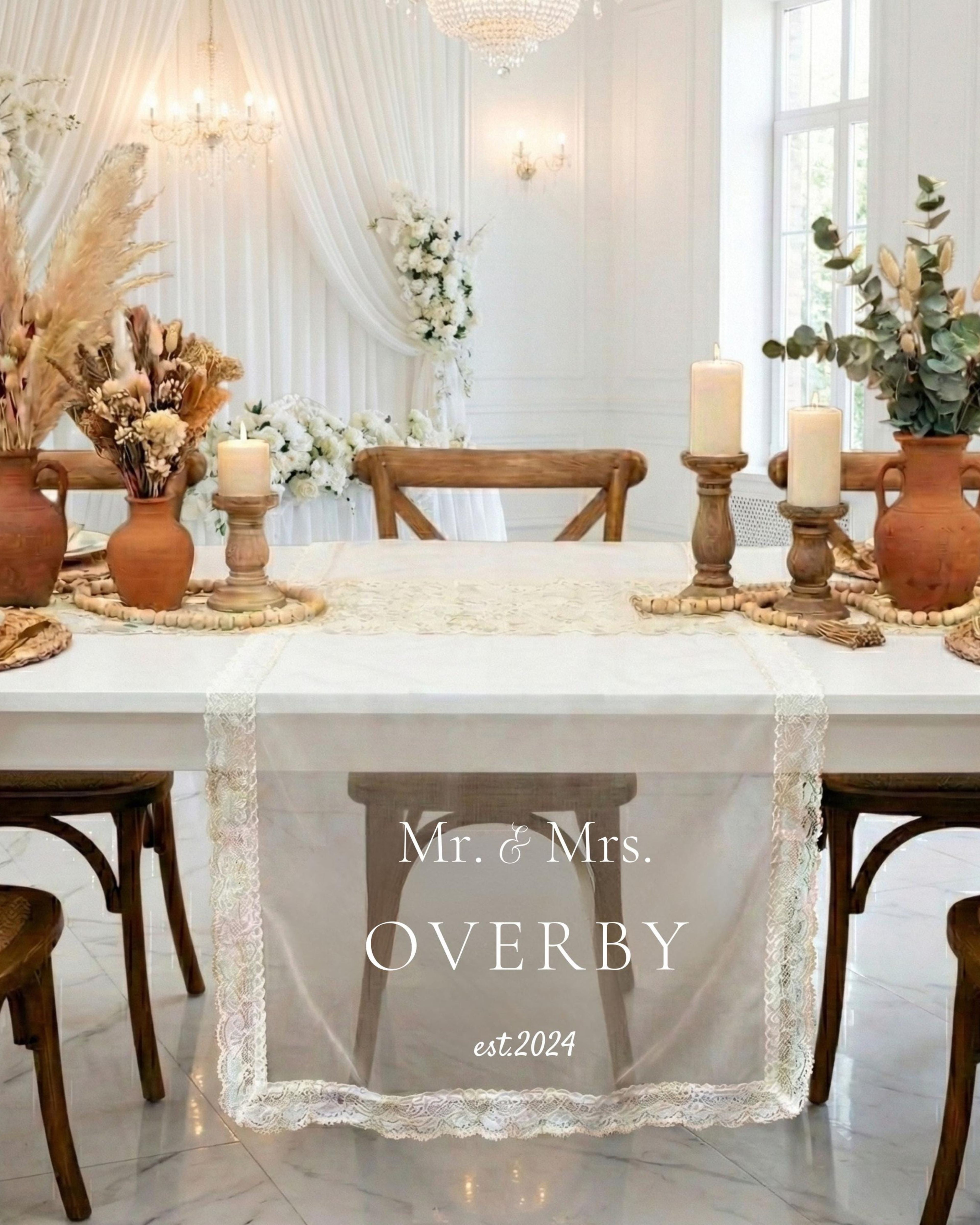 Elegant Wedding Reception Decor,Personalized Wedding Table Runner