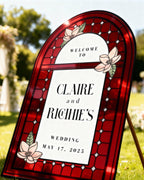 Custom Stained Glass Look Wedding Welcome Sign, Acrylic or Mirror