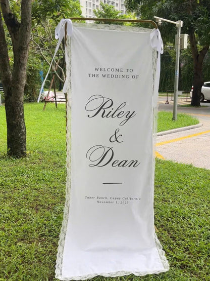 Custom Linen Fabric Banner