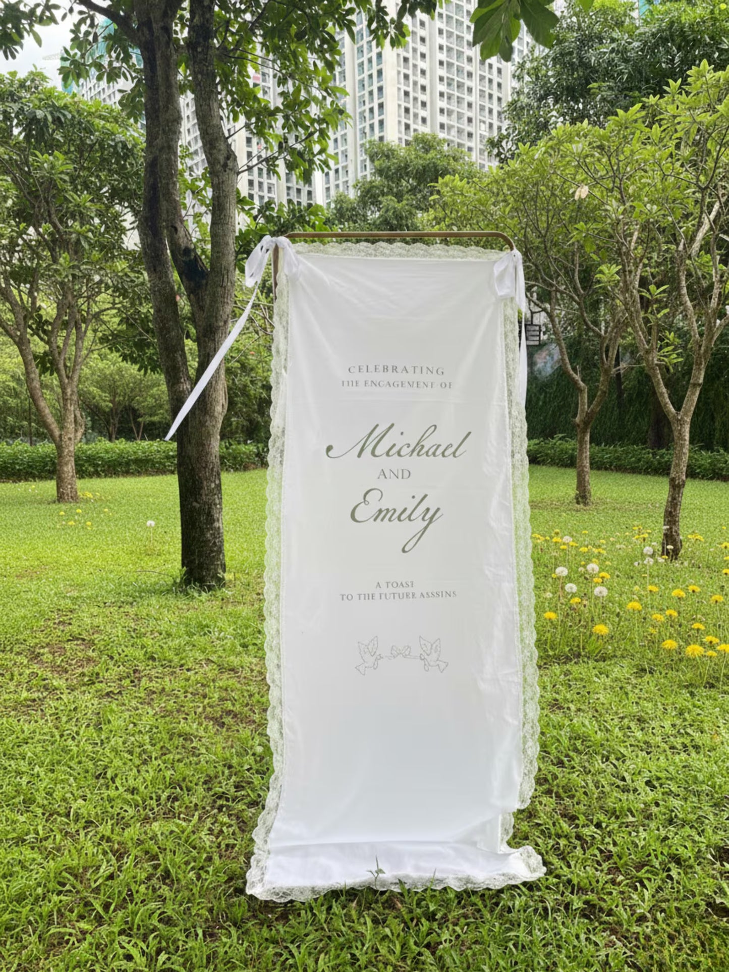 Custom Linen Fabric Banner