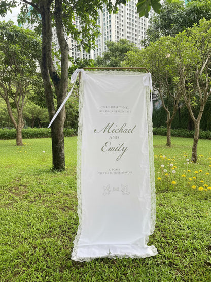 Custom Linen Fabric Banner