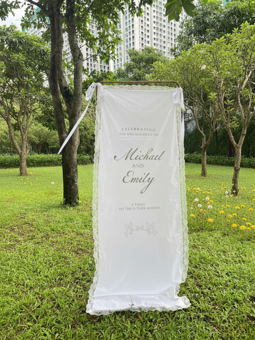 Custom Linen Fabric Banner