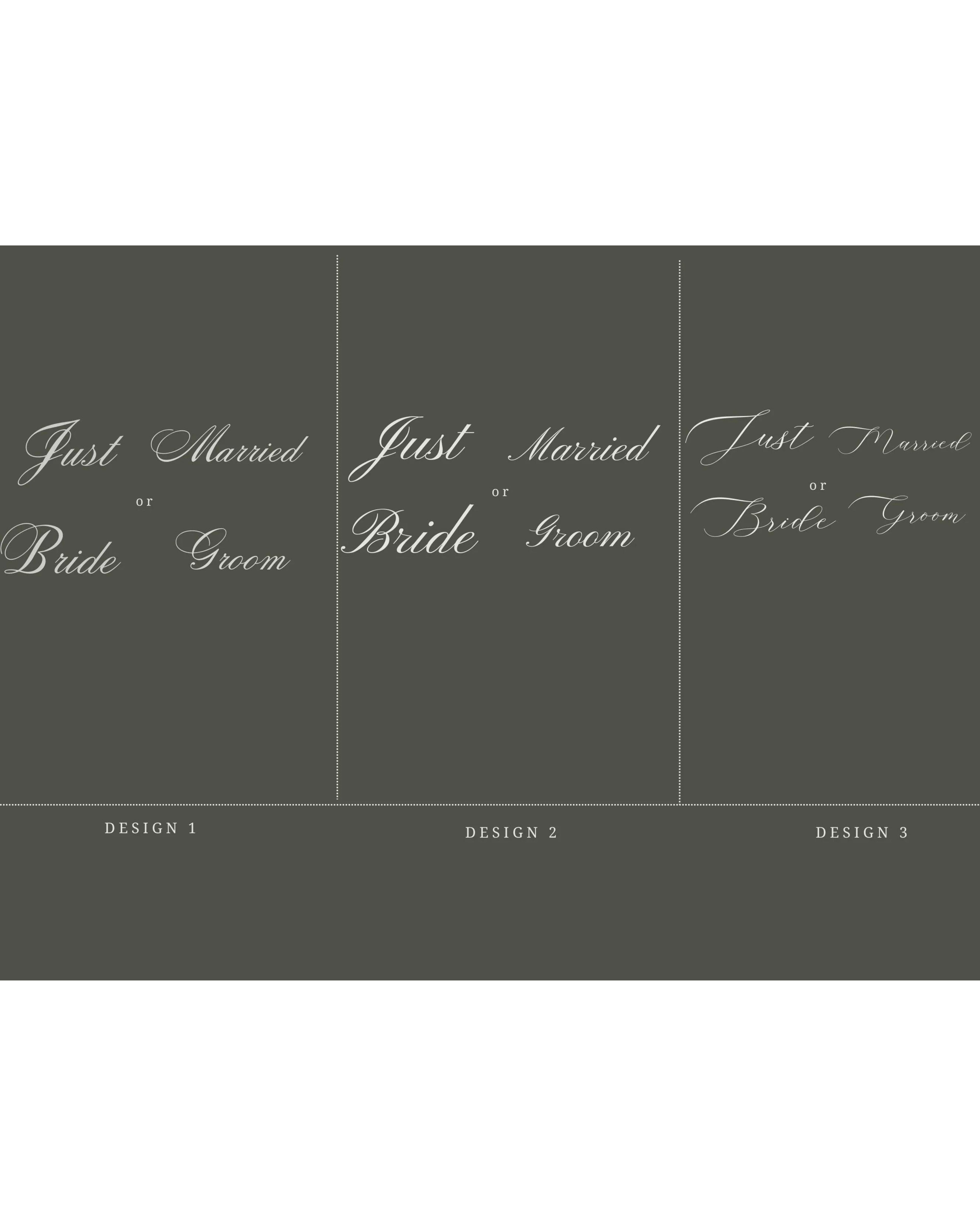 Sheer Lace Just Married Chair Signs for Bride and Groom, Wedding Chair Decor, Just Married Chair Signs, Sheer Lace Wedding Chair Banners