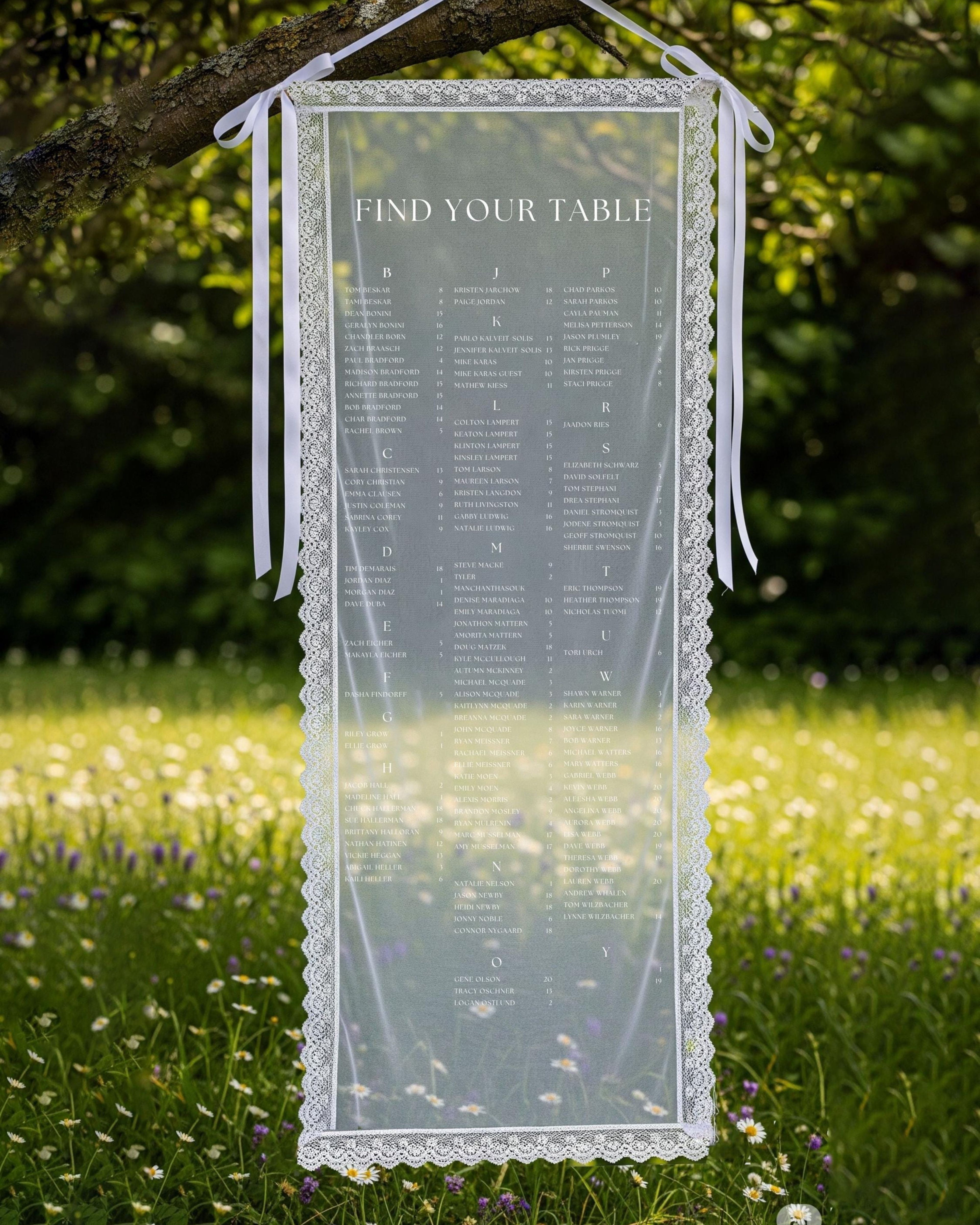 Lace Sheer Sign, Fabric Sign, Wedding Sheer Sign , Fabric sign, Custom Wedding Welcome Sign, Personalized Lace Edge Sign