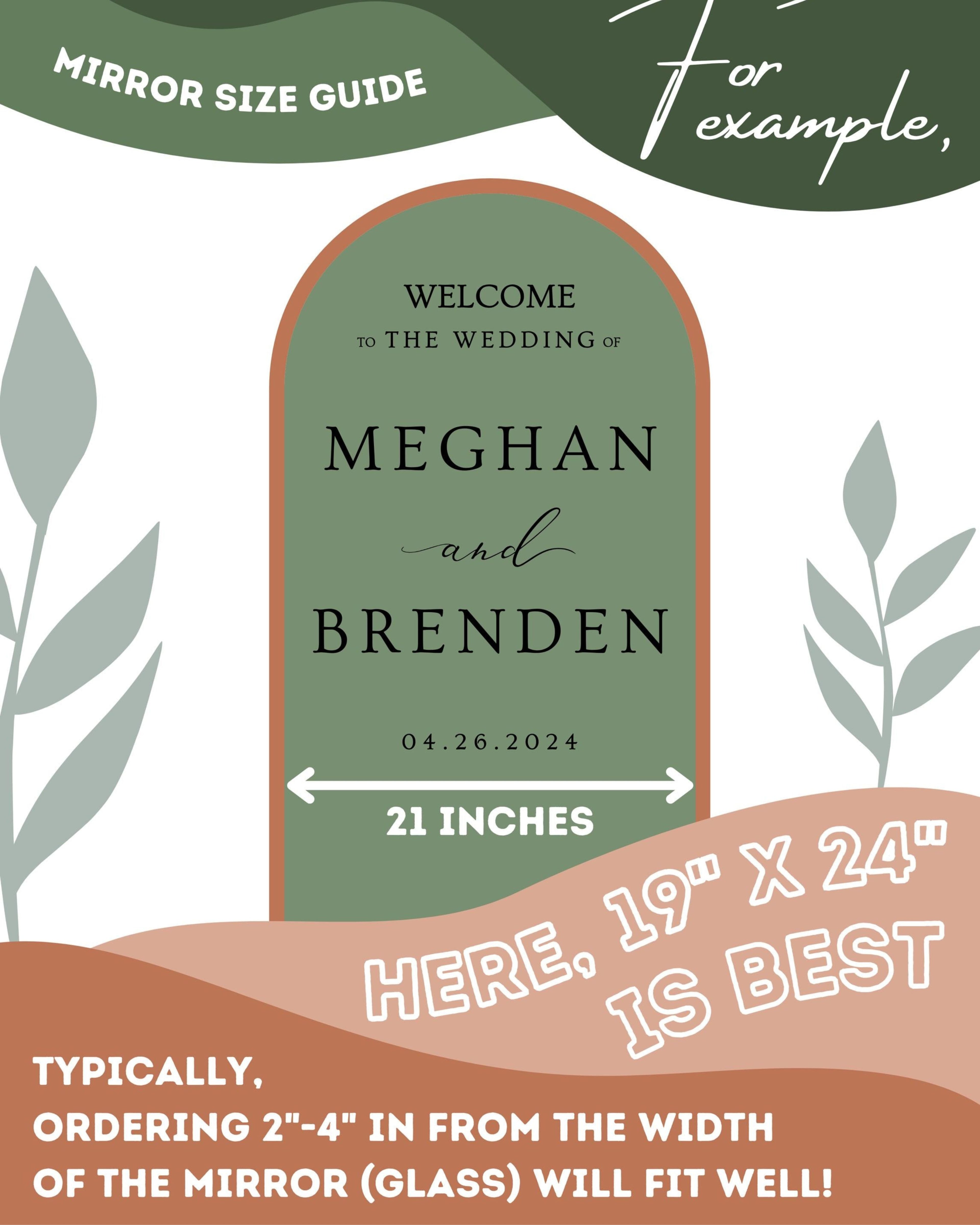 Personalized Wedding Welcome Sign Vinyl Decal: Mirror, Acrylic