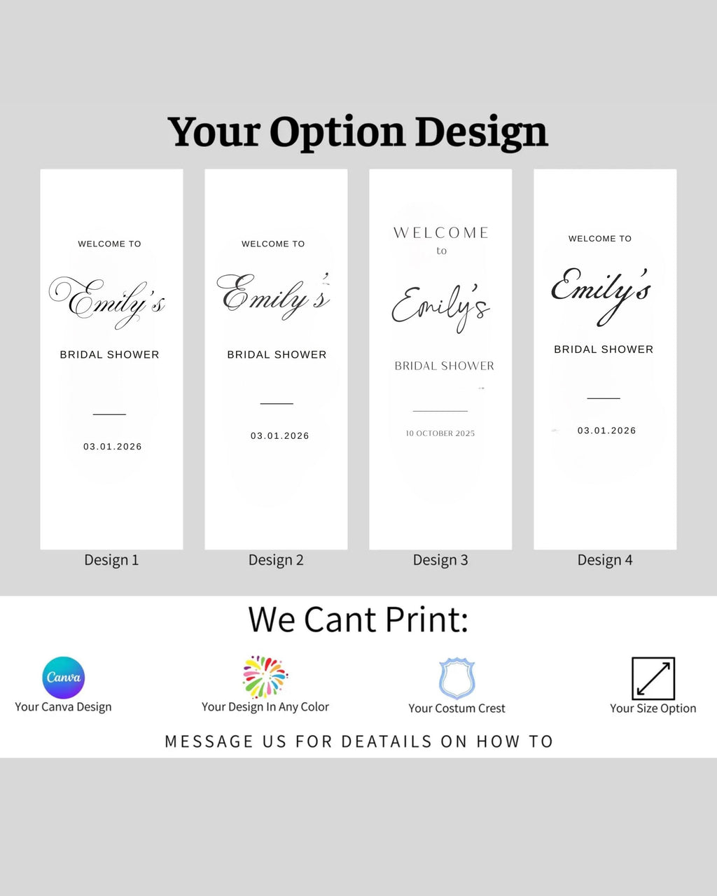 Bridal Shower Welcome Banner, Personalized Fabric Sign with Lace Trim, Elegant Wedding Shower Decoration