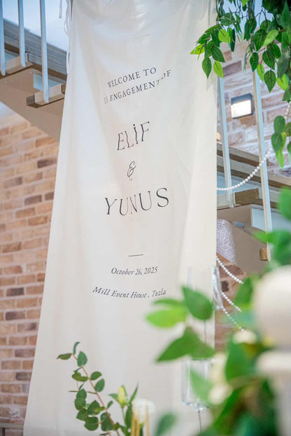 Custom Linen Wedding Sign