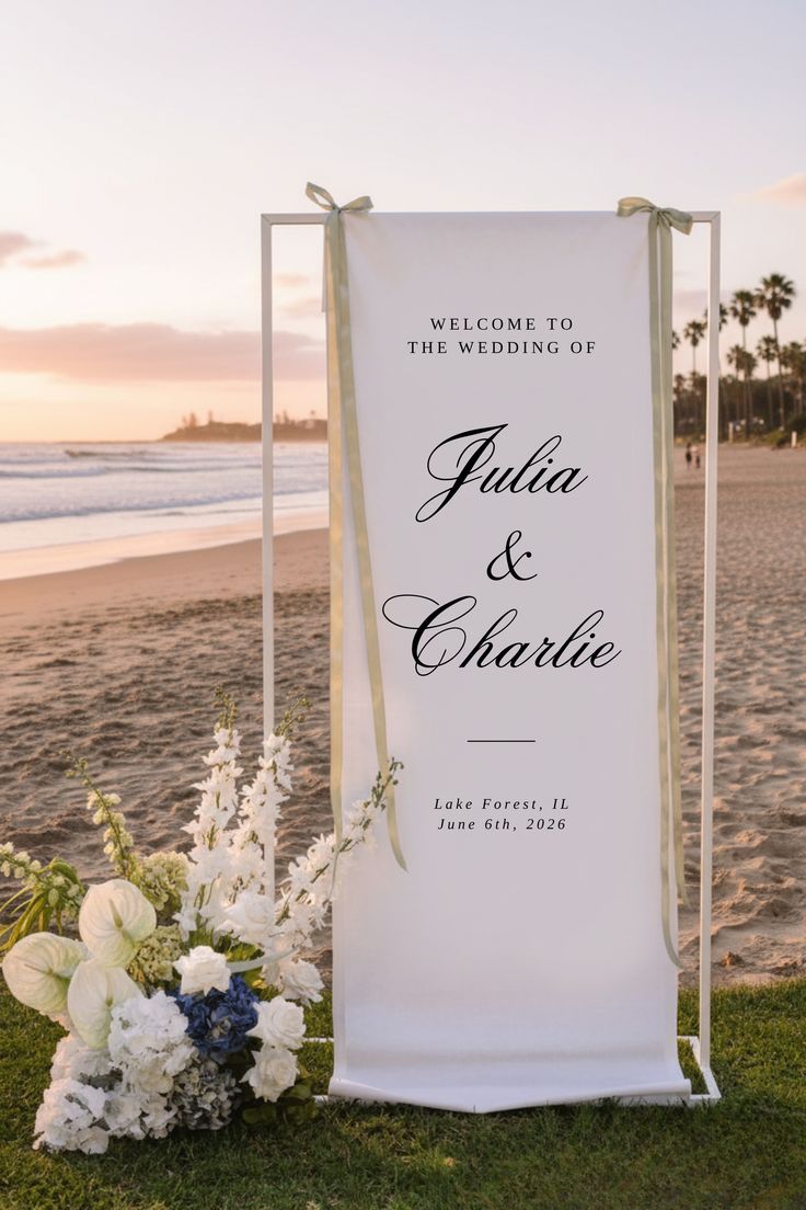 Personalized Wedding Welcome Sign