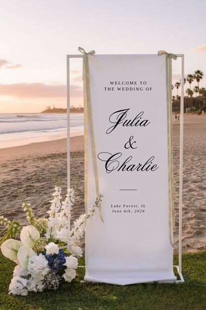 Personalized Wedding Welcome Sign