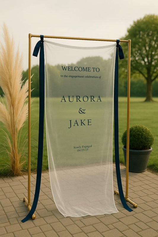 Custom Tulle Wedding Signs
