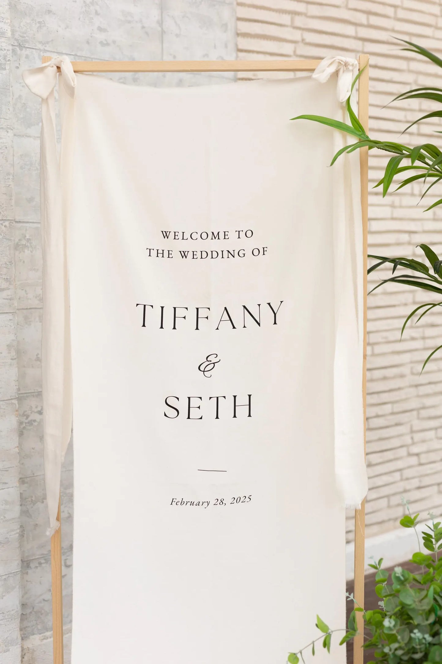 Modern Wedding Welcome Sign
