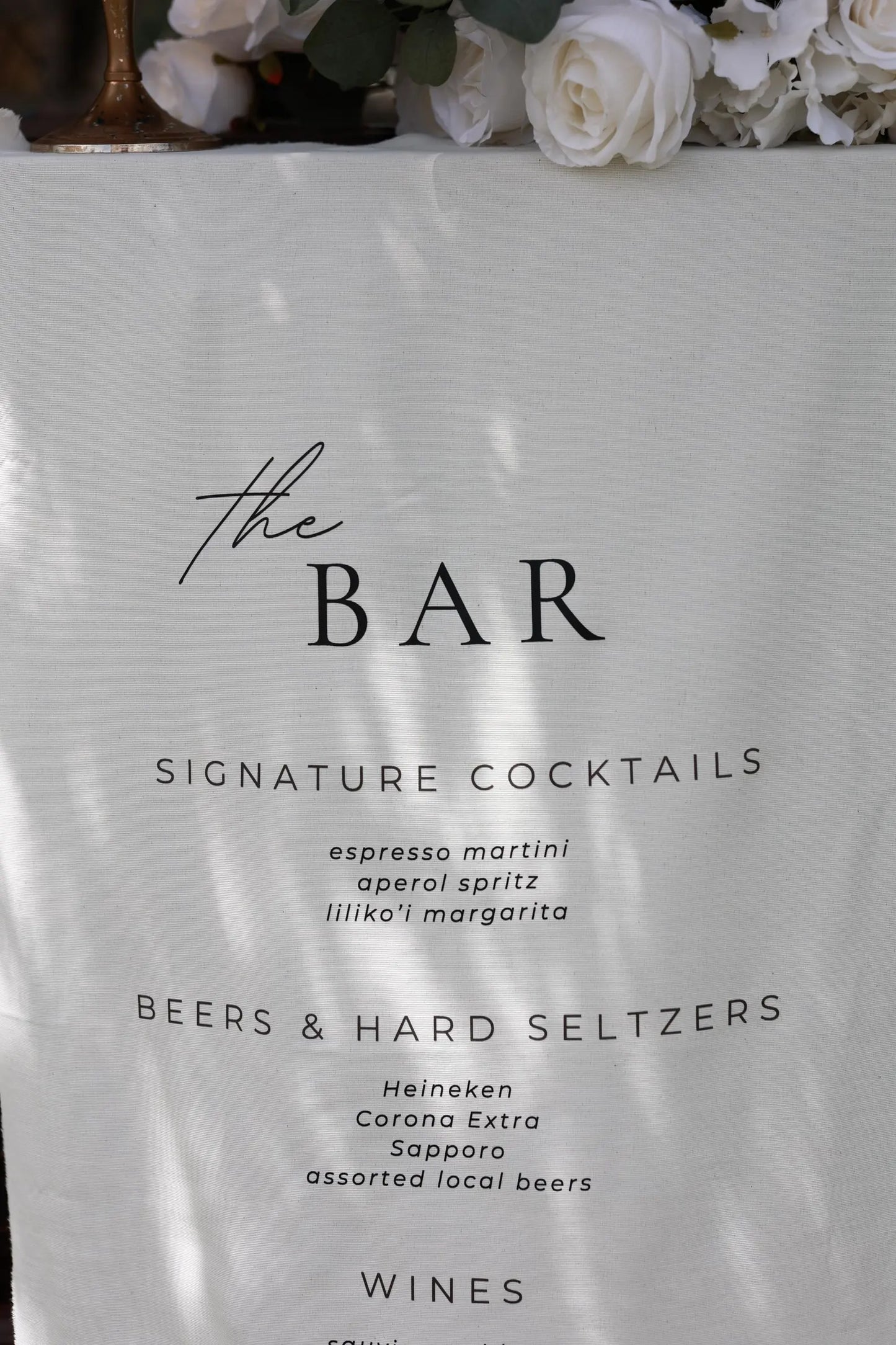 Fabric Bar Sign