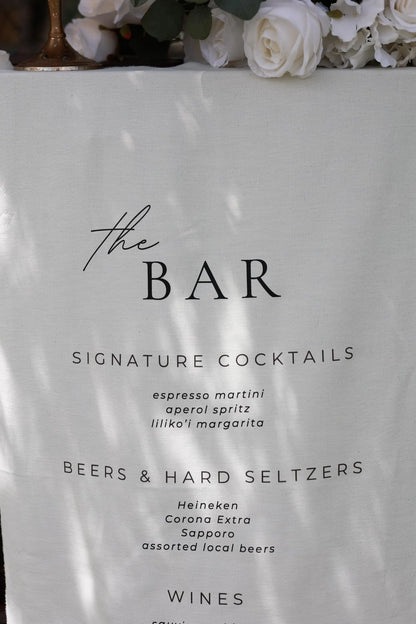 Fabric Bar Sign