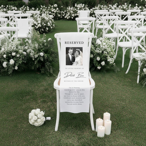 Linen Wedding Memorial Chair Sign