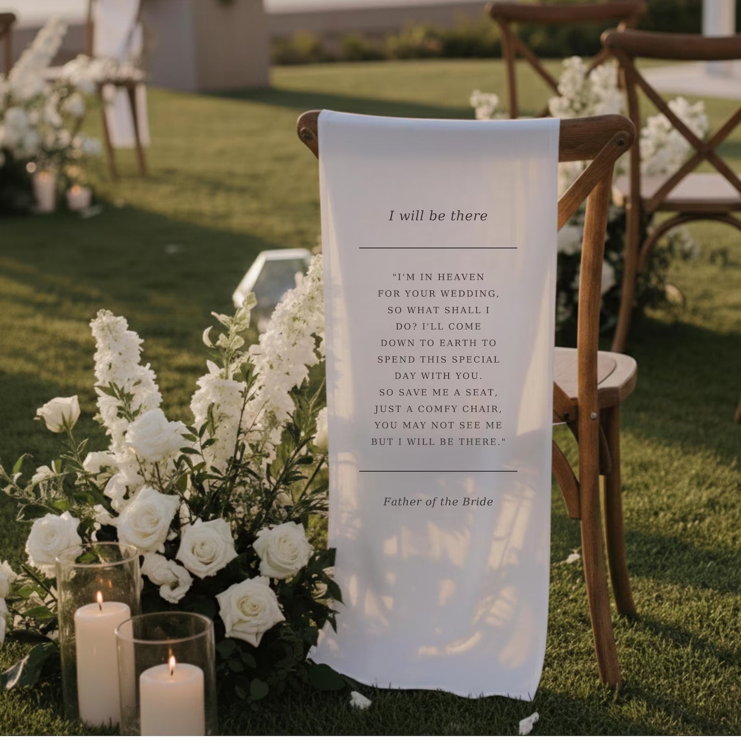 Memorial Wedding Chair Sign