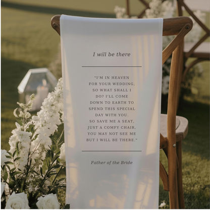 Memorial Wedding Chair Sign