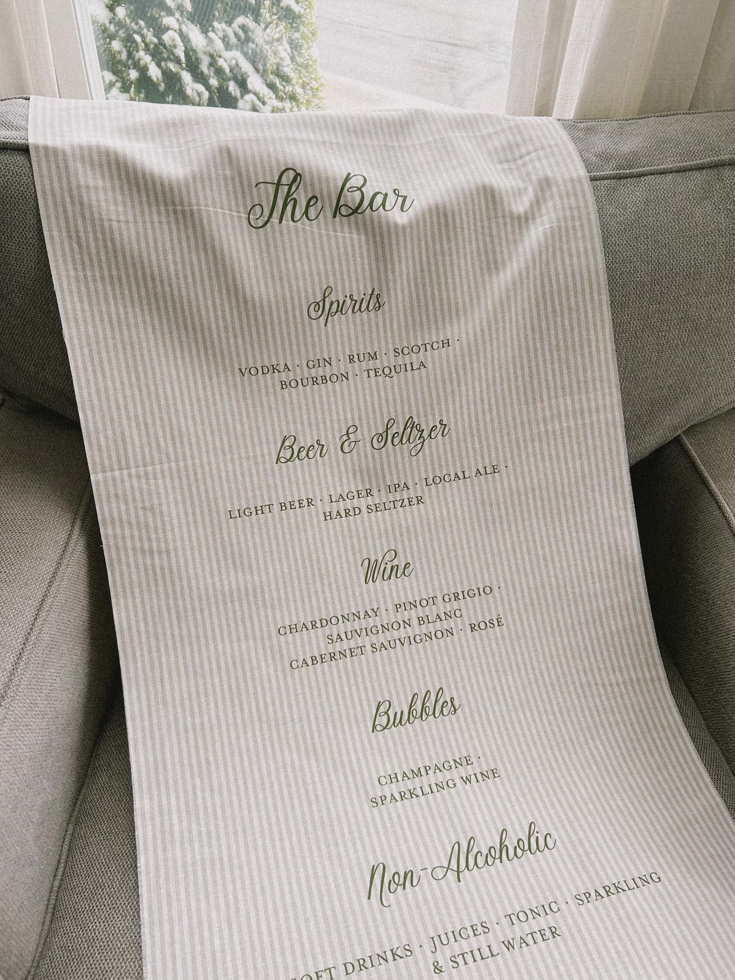 Fabric Wedding Signs: Welcome & Cocktails