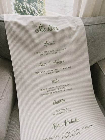 Fabric Wedding Signs: Welcome & Cocktails