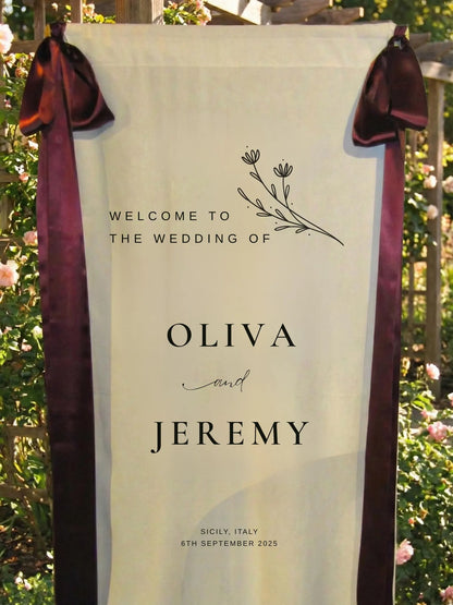 Classic Linen Welcome Sign