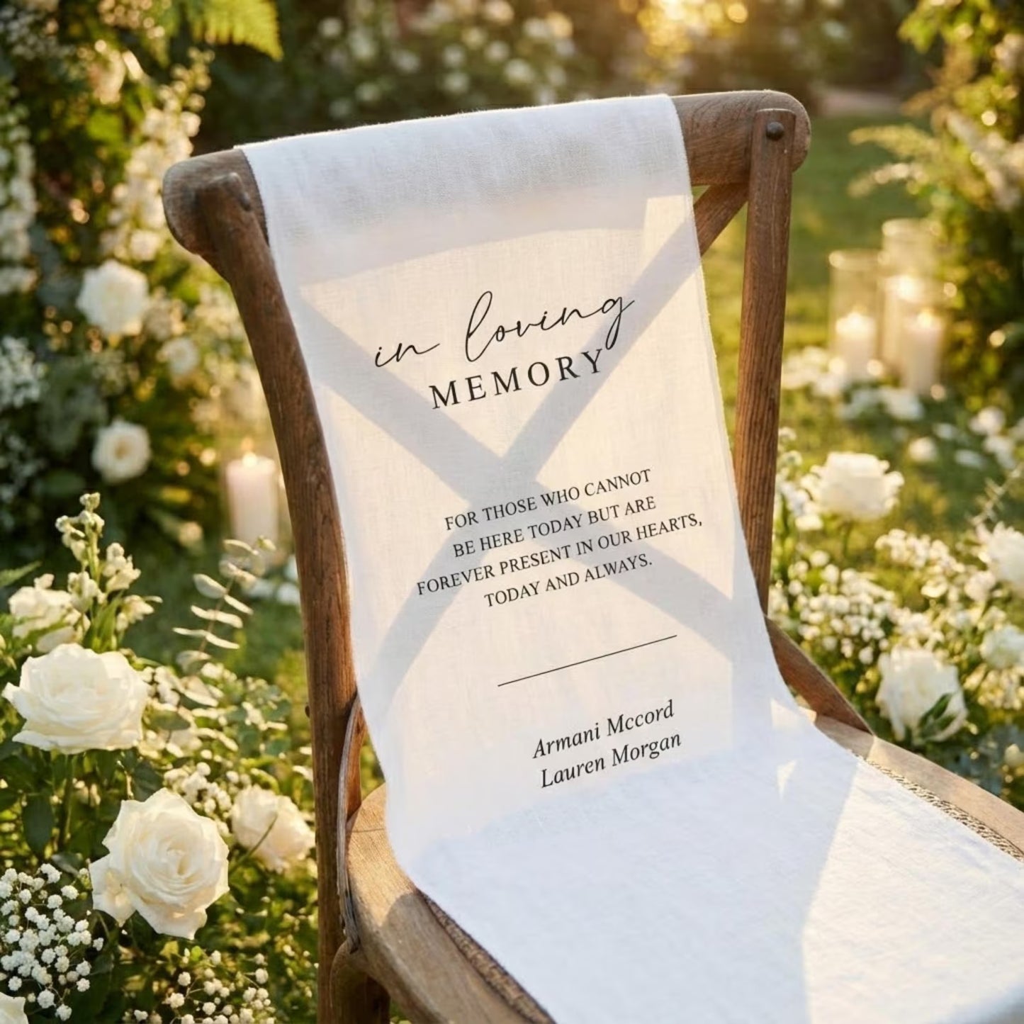 Memorial Wedding Chair Sign