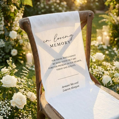 Memorial Wedding Chair Sign