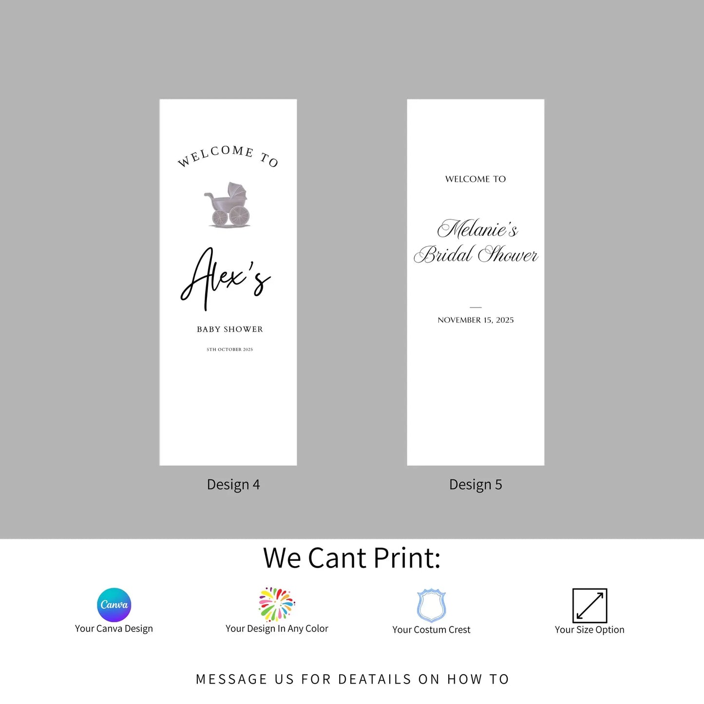 Classic Linen Welcome Sign