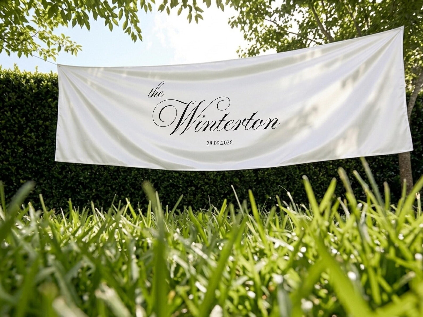 Silk Wedding Welcome Sign