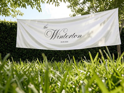 Silk Wedding Welcome Sign