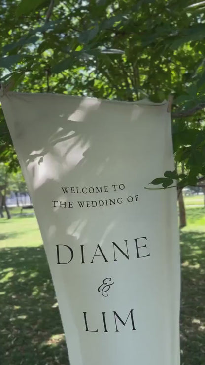 Modern Wedding Welcome Sign