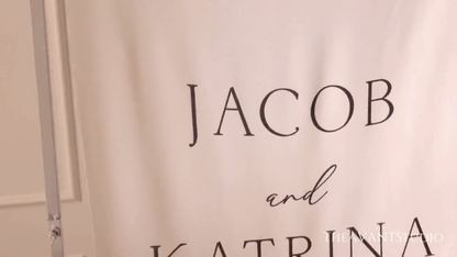 Custom Fabric Wedding Welcome Sign