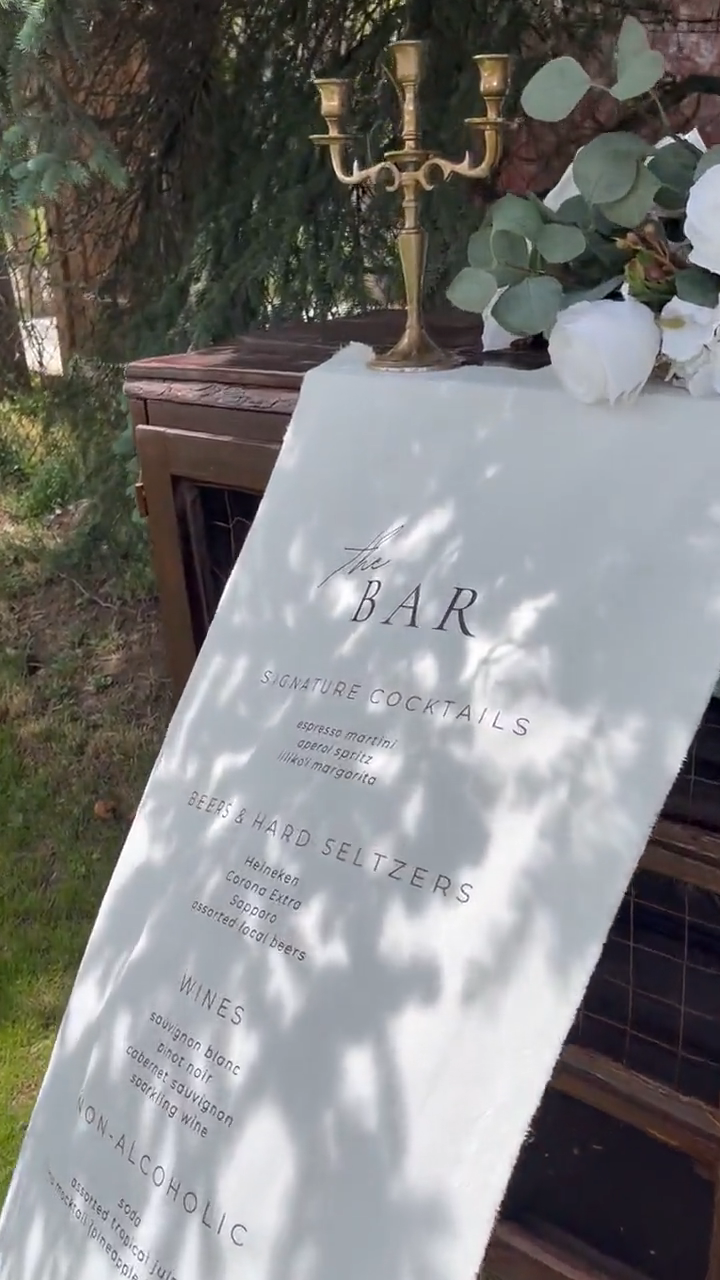 Fabric Bar Sign