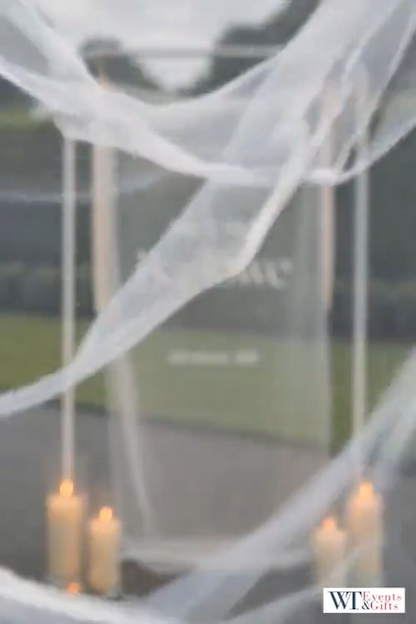 Custom Tulle Wedding Signs